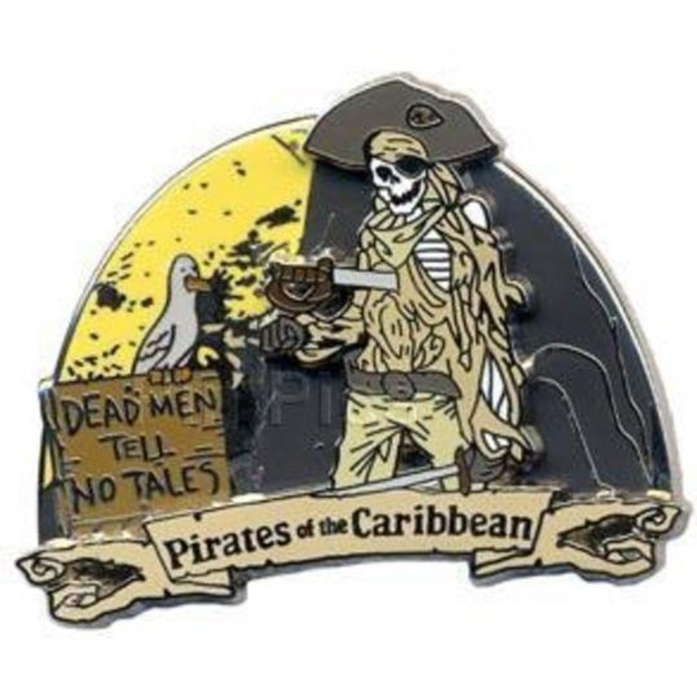 Disney Pin Pirates of the Caribbean Skeleton on Beach 3D‎ 45773